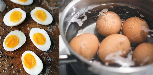 Sử dụng giấm ăn khi luộc trứng