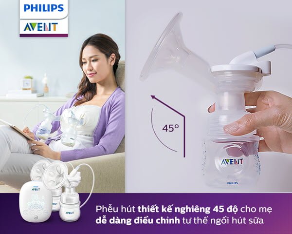 Máy hút sữa điện đôi Philips Avent