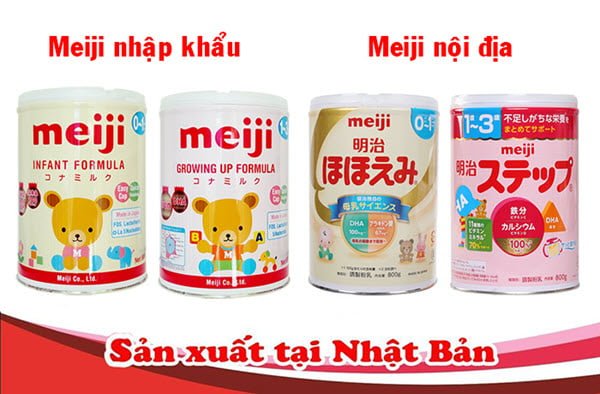 Chất lượng sữa Meiji nội địa và nhập khẩu giống nhau chỉ khác nhau về chữ viết
