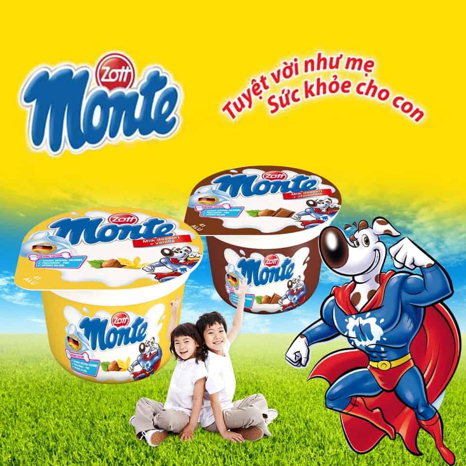 váng sữa Monte cho bé mấy tháng 